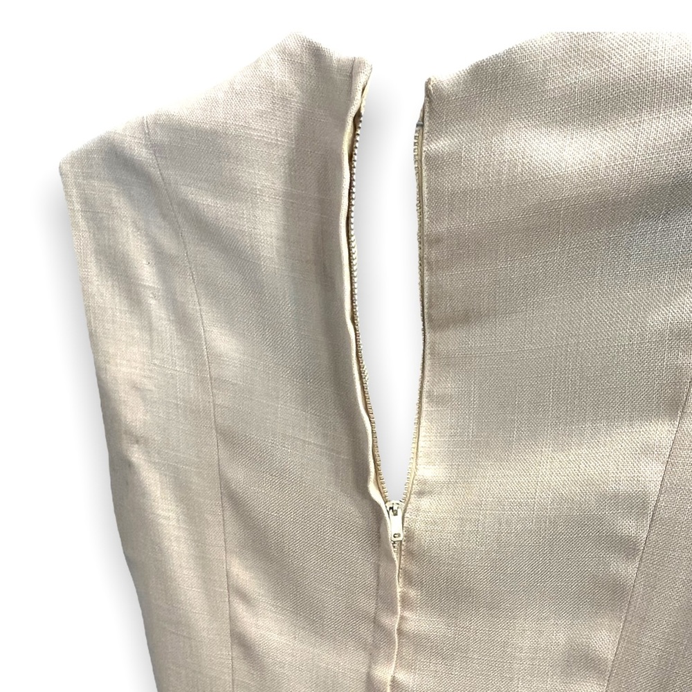 vintage 60s dress suit in tan tweed by Sue Brett -  ILGWU - matching jacket - Picture 8 of 10